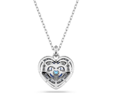 Swar*vski - Hyperbola pendant Heart, Blue, Rhodium plated - 5680403